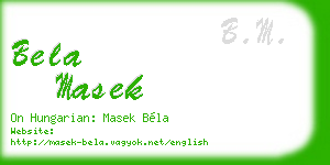 bela masek business card