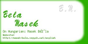 bela masek business card